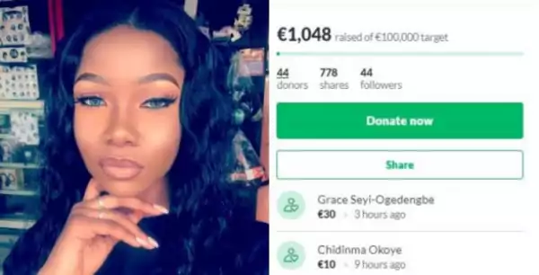 Nigerians disapprove of those raising money for Tacha through ‘GoFundMe’